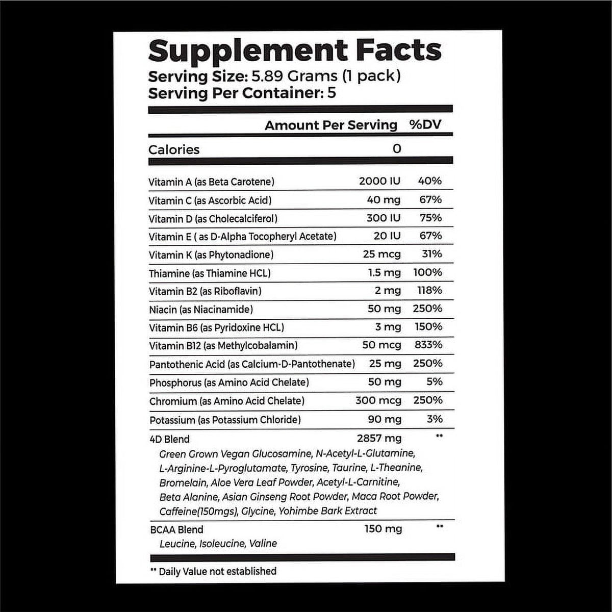 4D Clean Energy Dietary Supplement (25 ct.) N8394