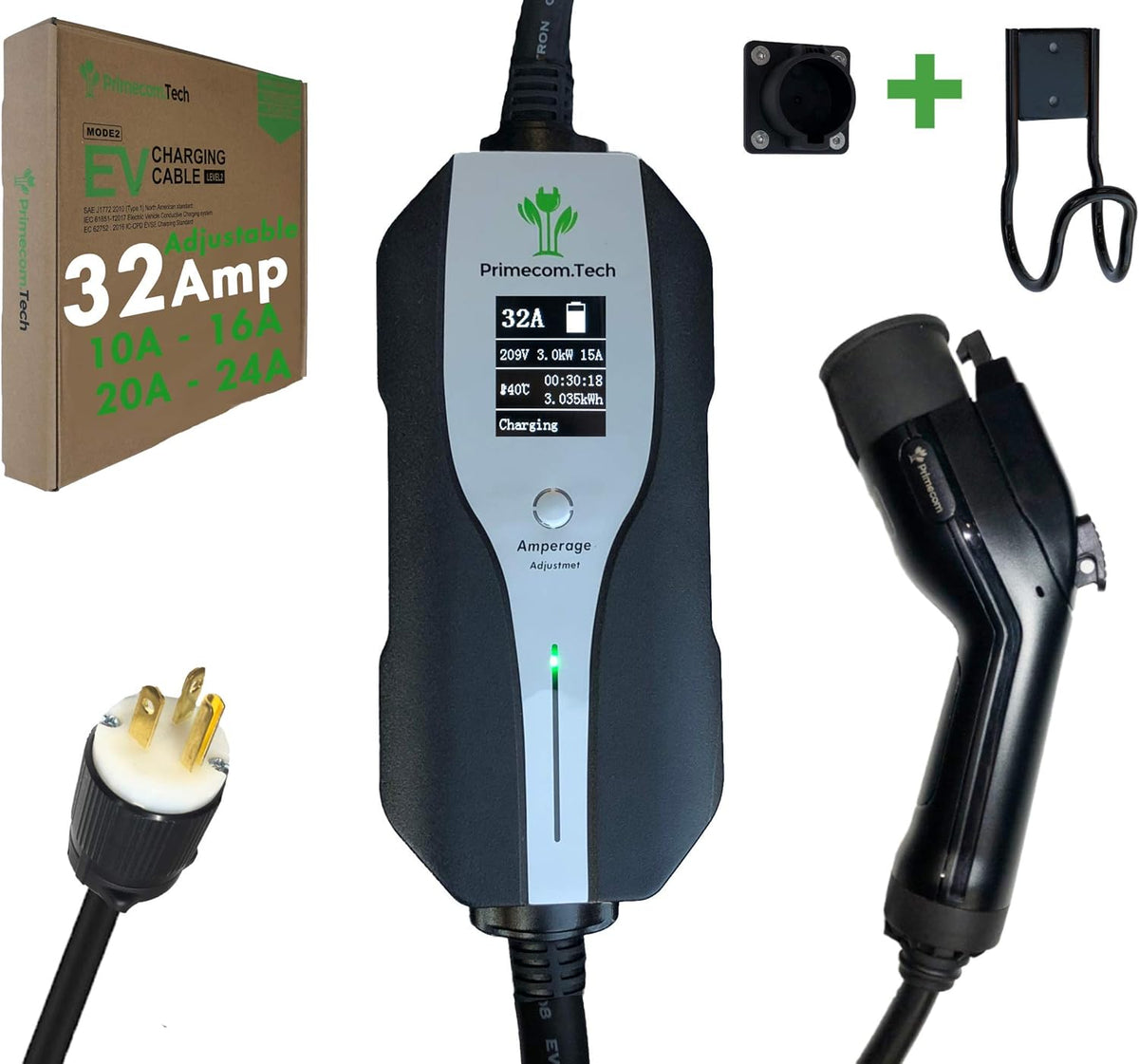 Level 2 Electric Vehicle Charger with 30Ft Cable A93738