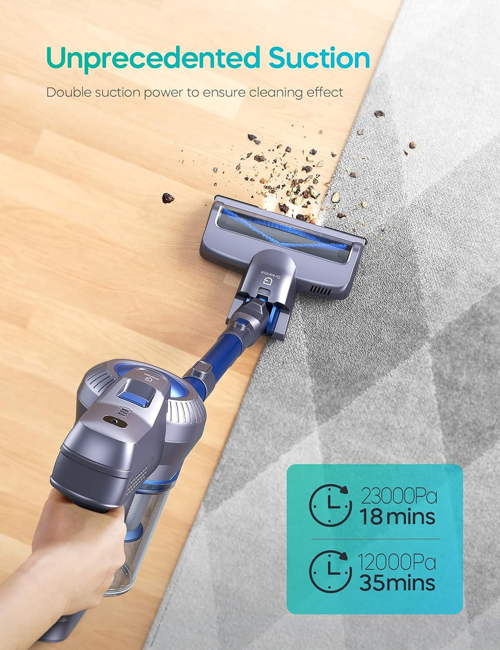 Cordless Stick Vacuum 4 in 1 with LED Headlights I579