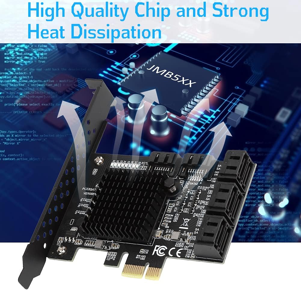 PCI-E to SATA 3.0 8 Ports Adapter Card with Driver Disc Q56412
