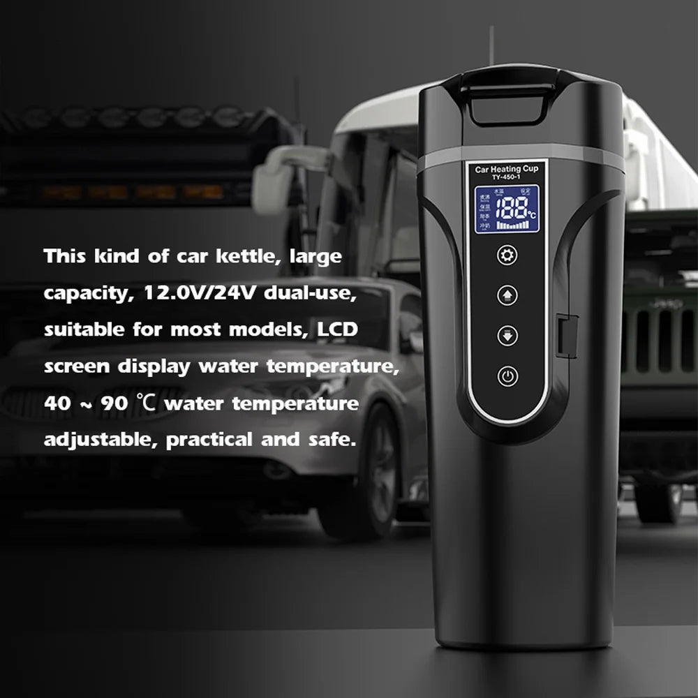 12.0V 24V Car Truck Heated Water Cup Electric Kettle H52620