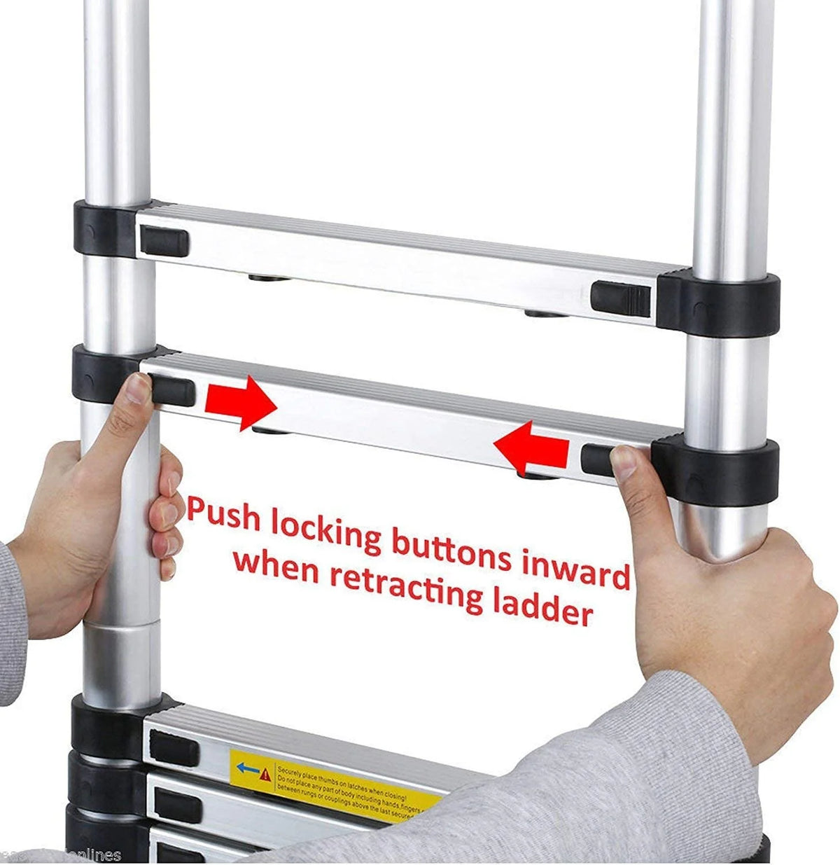 12.5 FT Aluminum Telescoping Extension Ladder N1727