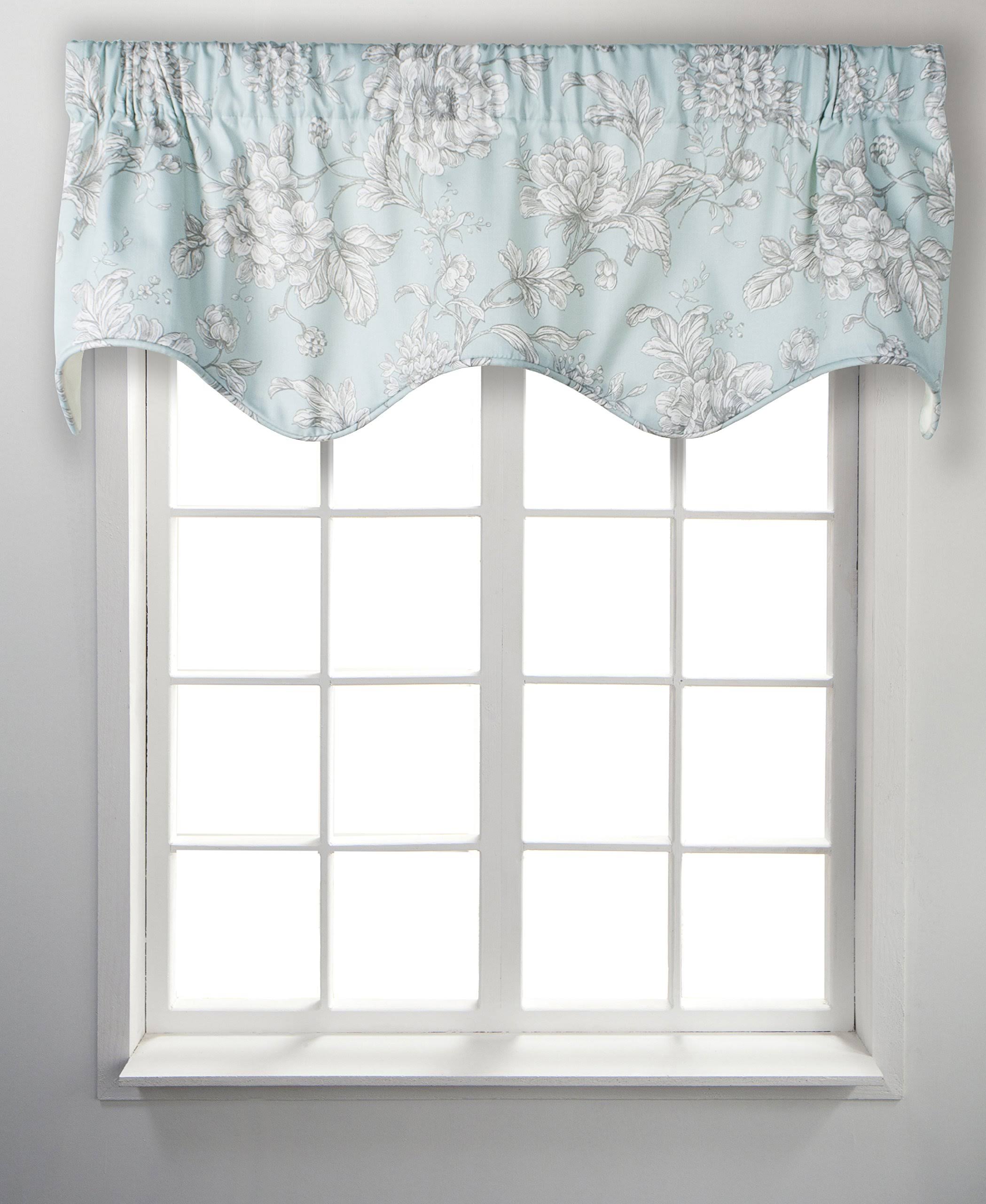 Light Blue Scallop Window Valance U144