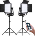 2 Packs Dimmable Bi-Color LED Video Lighting Kits with APP Control, 50W Optical Lens Variable 3200K~5600K, CRI 97+ LED Panel Light H970