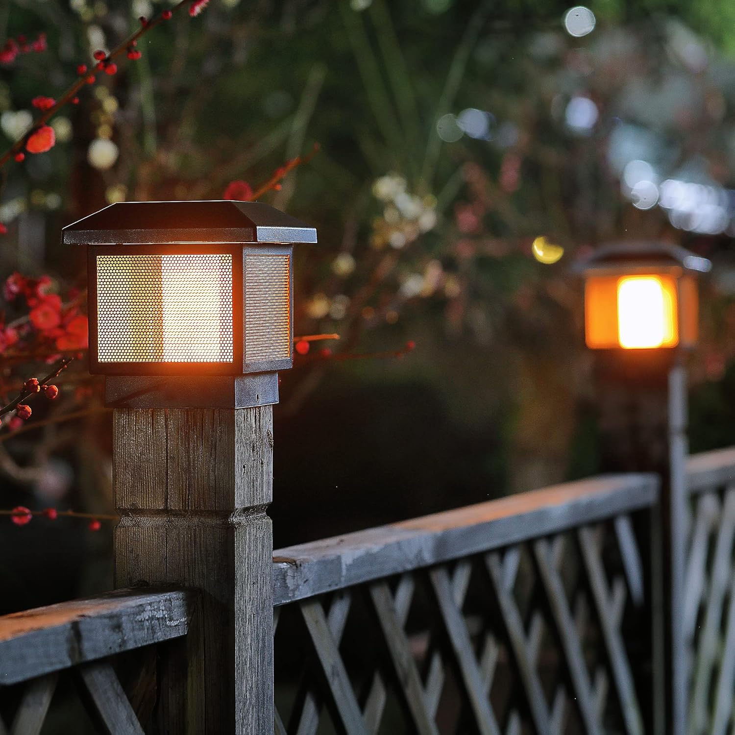 6 Pack Solar Post Cap Lights for 4x4 5x5 6x6 Wood Posts T466
