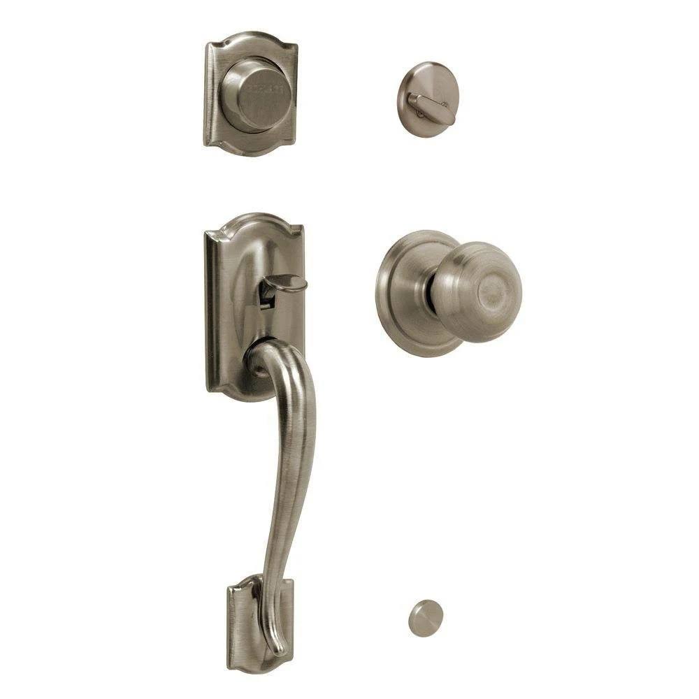 Camelot Antique Pewter Dummy Handleset with Georgian Interior Knob L724