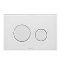 White Round Push Plate Dual Button T211668
