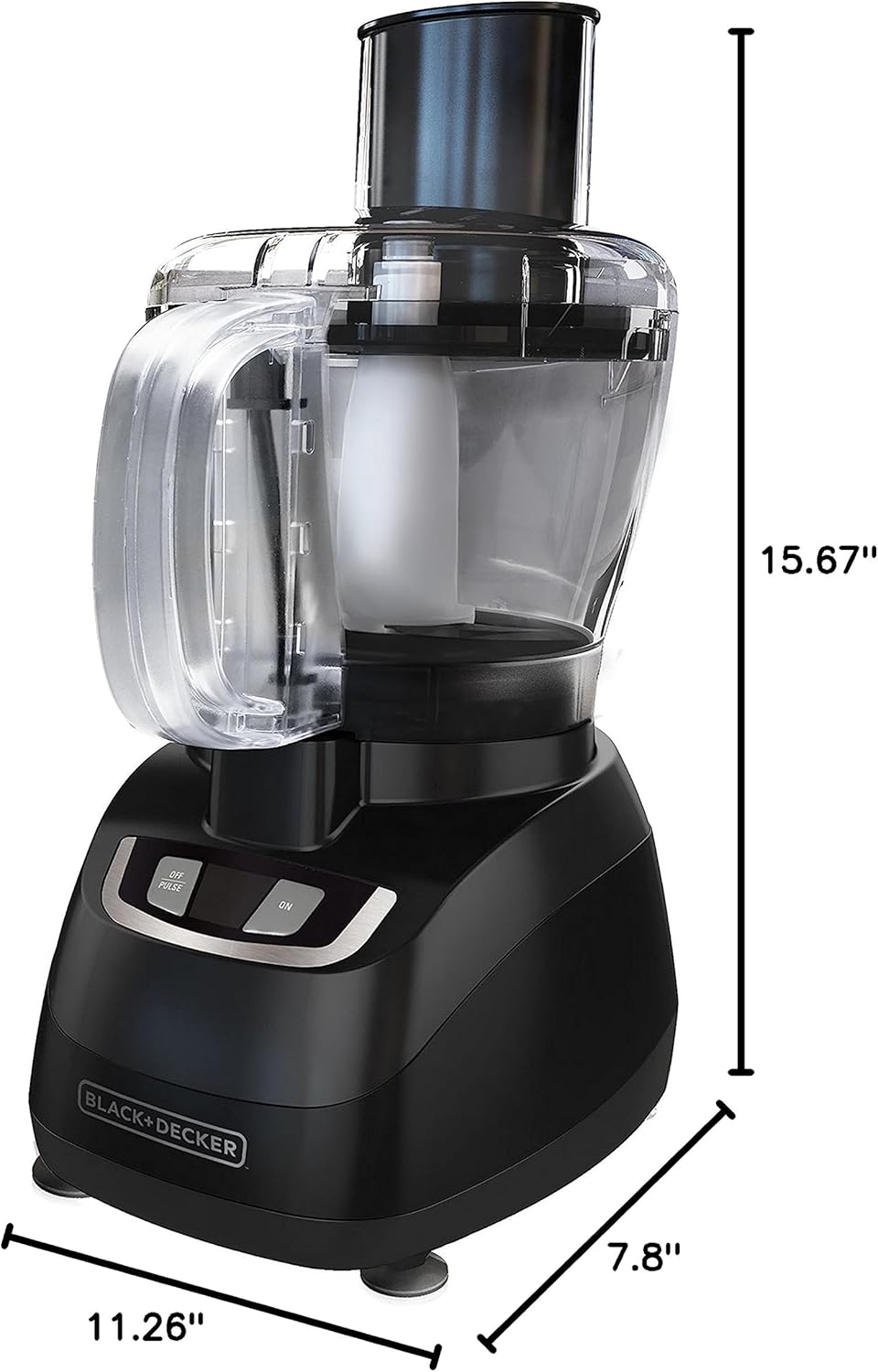 8-Cup Food Processor with Stainless Steel Blade, Black Z657