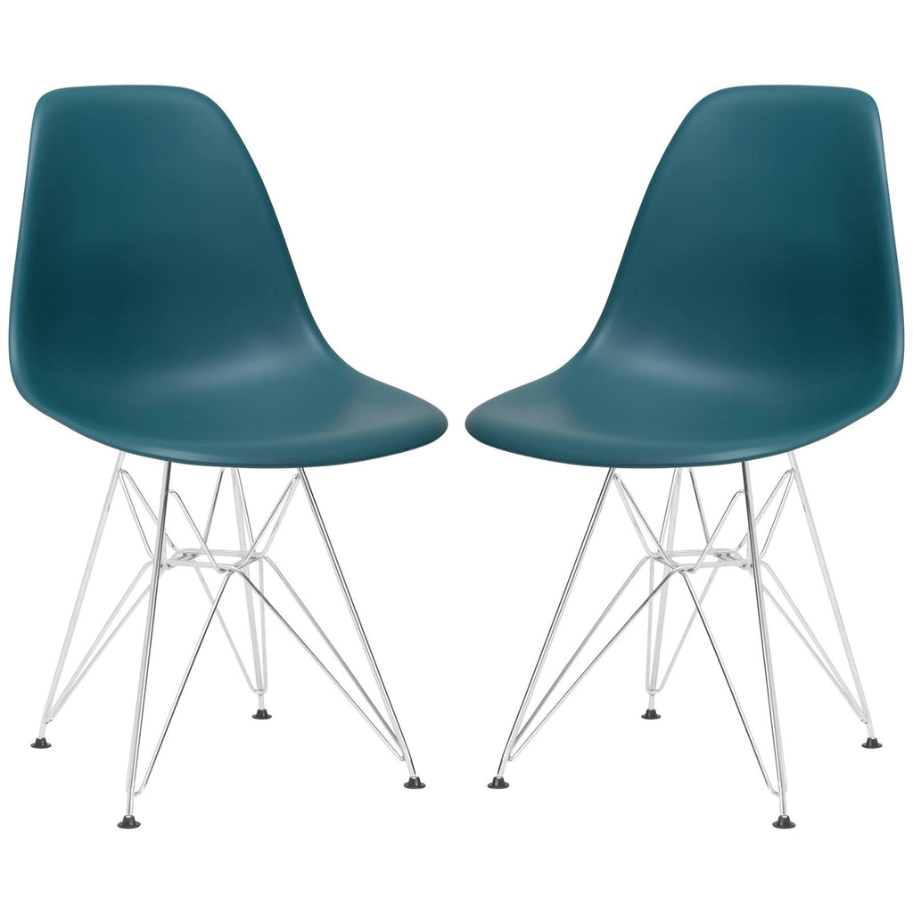 Teal Side Chair Set of 2 I7199