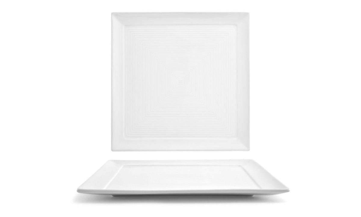 10.75 inch Spiral Square Plate, 6 per Case W995907