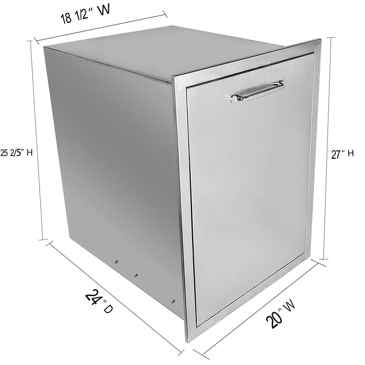 Stainless Steel Propane Tank Drawer W16XD18XH22.3 Inches M25193