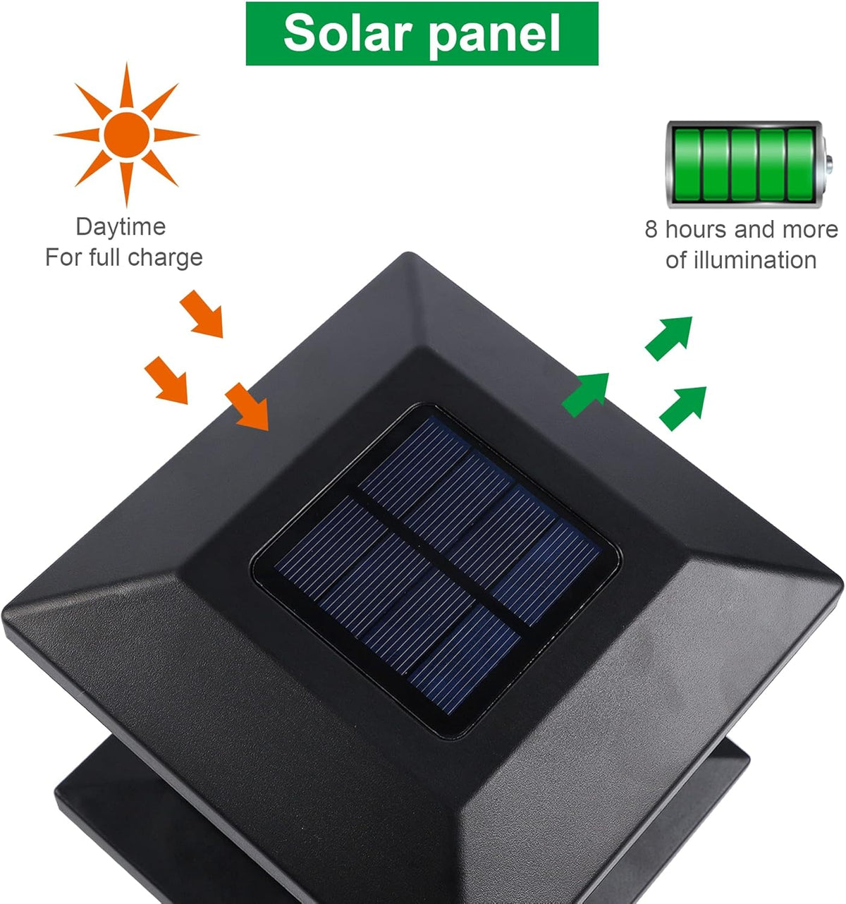 6 Pack Solar Post Cap Lights for 4x4 5x5 6x6 Wood Posts T466