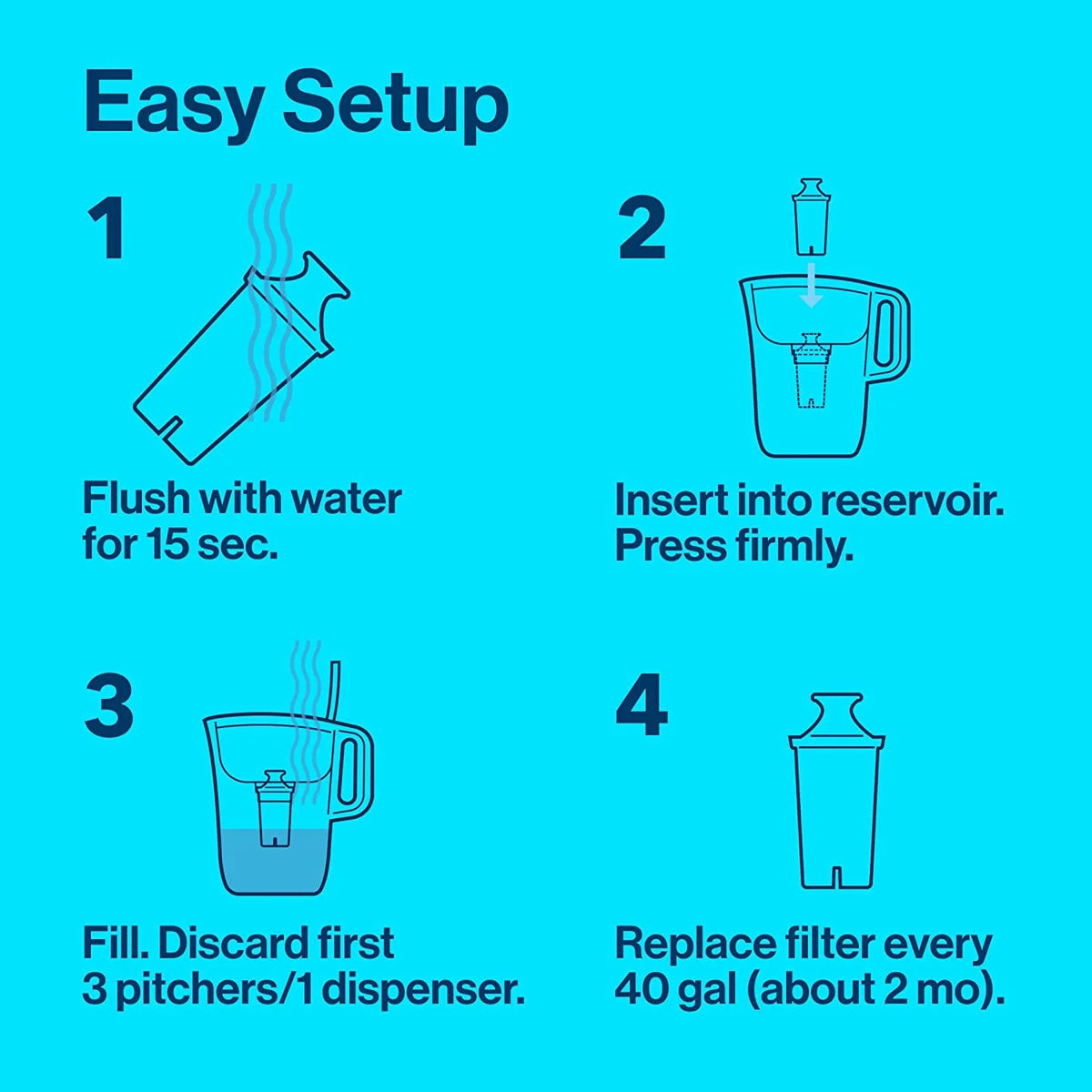 Black BPA Free 27-Cup Water Filter Dispenser D11332