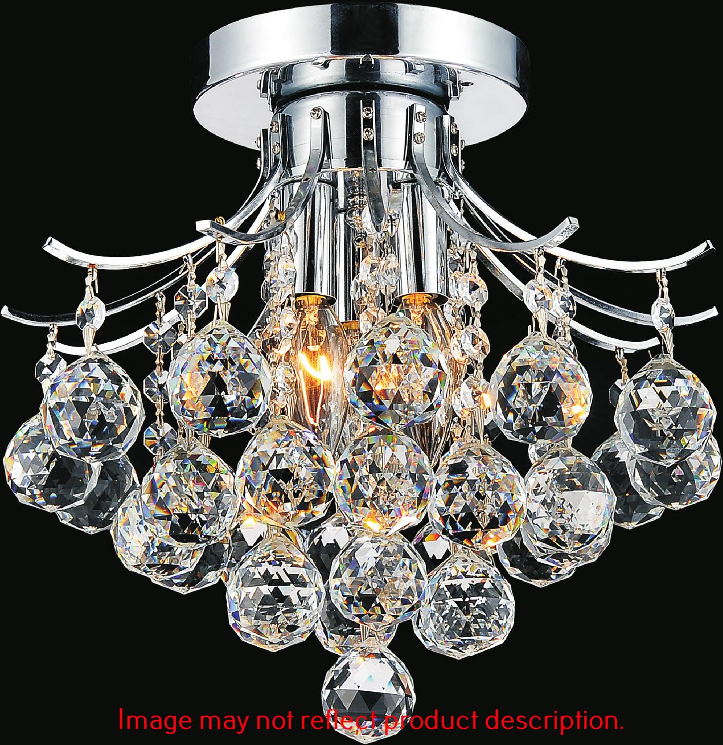 3 Light Flush Mount with Gold Finish S330120
