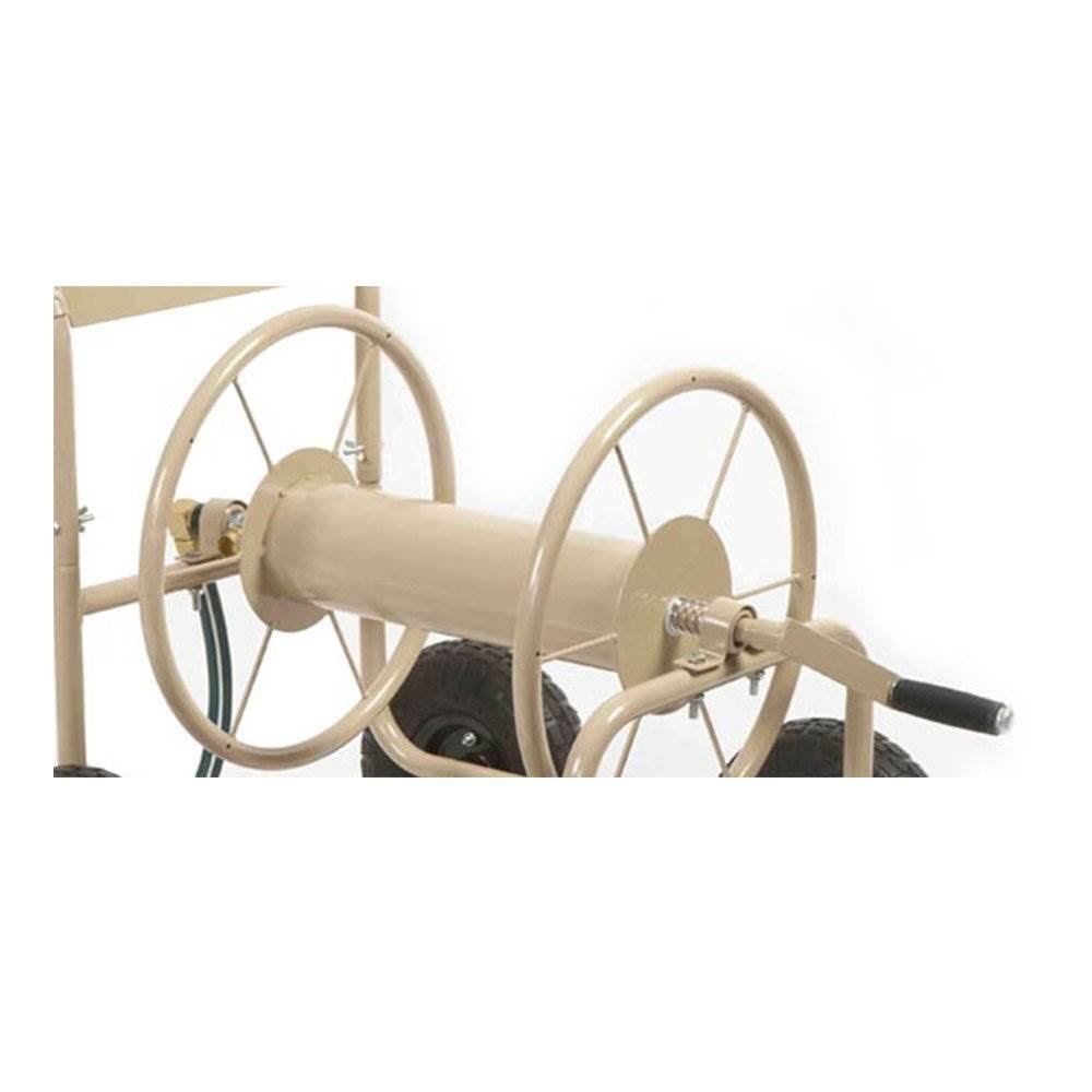 4 Wheel Pneumatic Tire Steel Frame Hose Reel Cart (2 Pack) P7751
