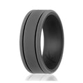 Black-Grey Silicone Wedding Ring Z3429