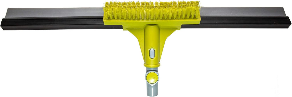 Extension Pole with 24-inch Floor Squeegee and Grout Scrubbing Brush Combo, Pack of 2 I46376