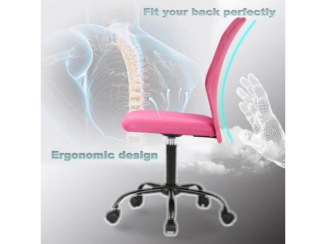 Set of 2 Mid-Back Mesh Ergonomic Swivel Office Chair Y87477