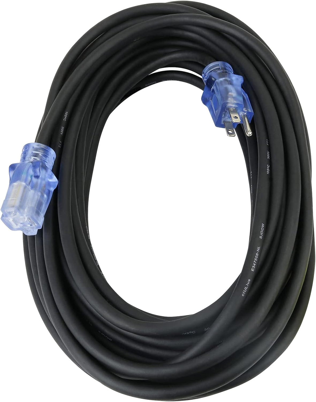 50 ft 3 Outlet Heavy Duty Outdoor Extension Cord 12/3 SJTOW Yellow R32371