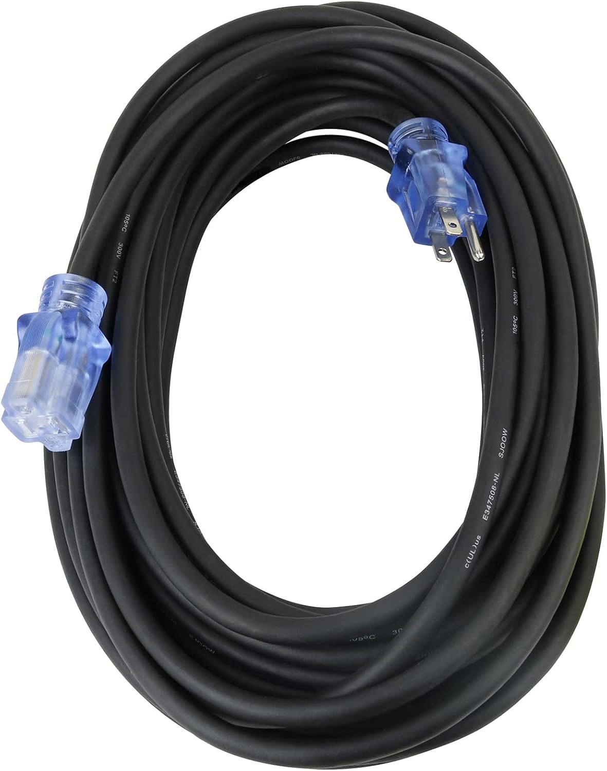 50 ft 3 Outlet Heavy Duty Outdoor Extension Cord 12/3 SJTOW Yellow R32371