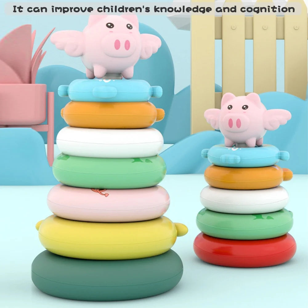 7 Pcs Soft Stacking Rings Toy M336