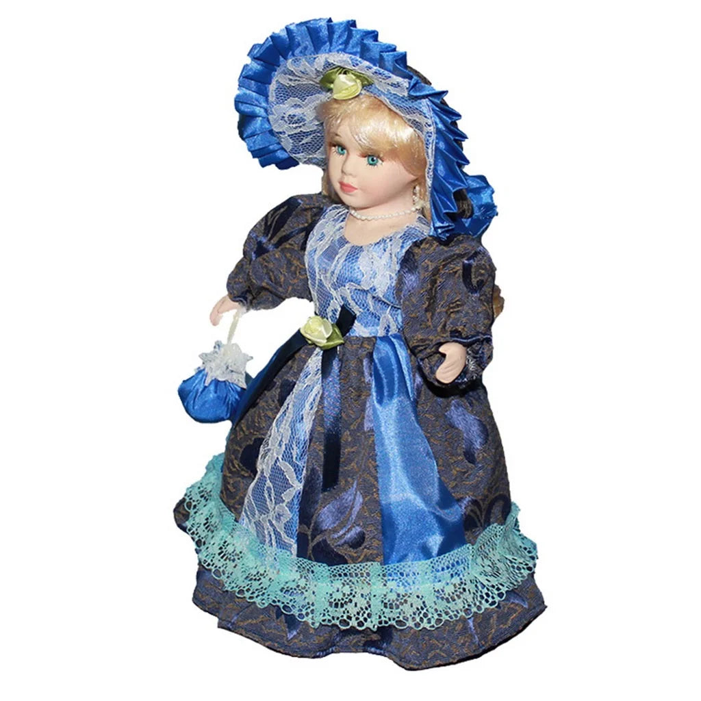 Antique Elegant Porcelain Girl Doll Standing Figurines Handicraft Dolls Z17566
