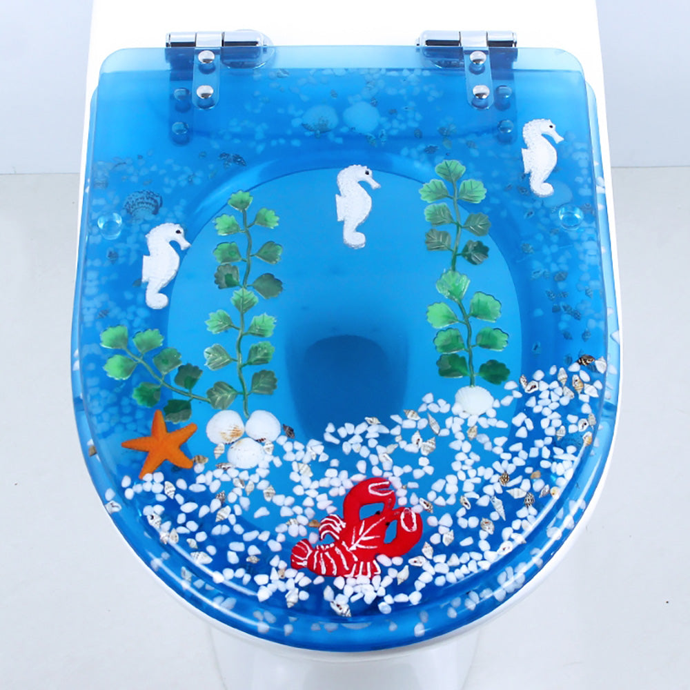 Elongated Resin Toilet Seat with Silent Close Hinges M5270