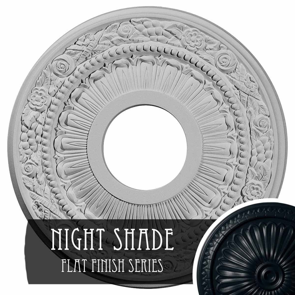 Hand-Painted Night Shade Ceiling Medallion Q98311