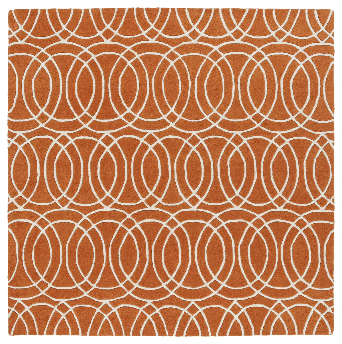 Orange 9'9" x 9'9" 100% Wool Rug A50837