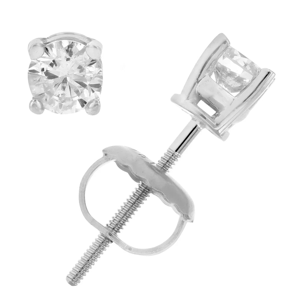 1/3 CTTW Diamond Stud Earrings in 14K White Gold E5357