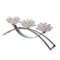 Silver Glass Candle Holder Q865