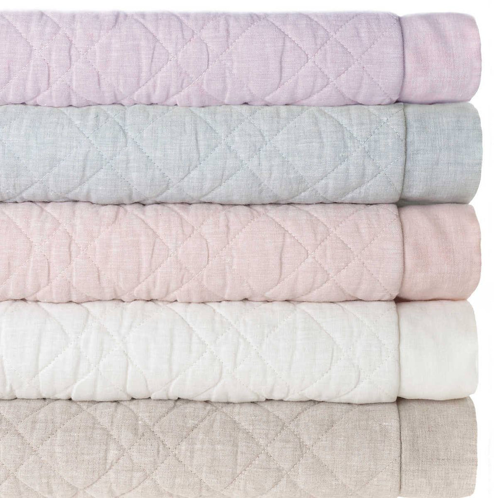 King Washed Linen Ivory Quilt J308866