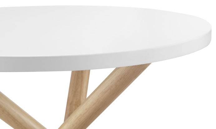 White & Natural End Table W604