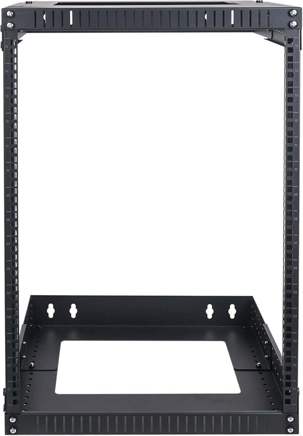 15U Wall-Mount Open Frame Server and Network Equipment Rack with Adjustable Depth 12"-20" D360