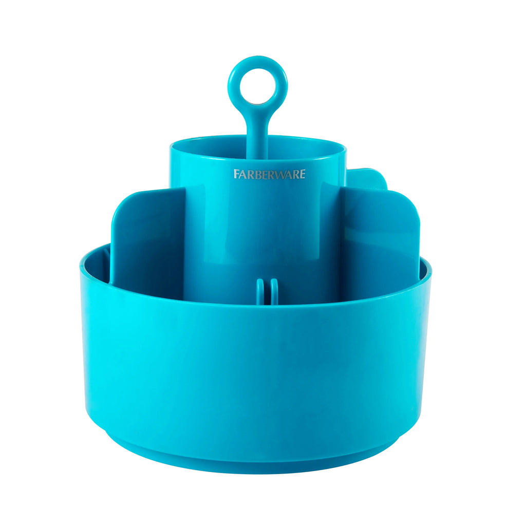 18-Piece Aqua Kitchen Tool and Gadget Caddy Set Y64072
