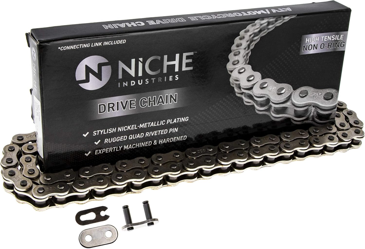 Drive Sprocket Chain Combo 13 Tooth 42 Tooth 520NZ Standard 104 Links Pack of 2 P84325