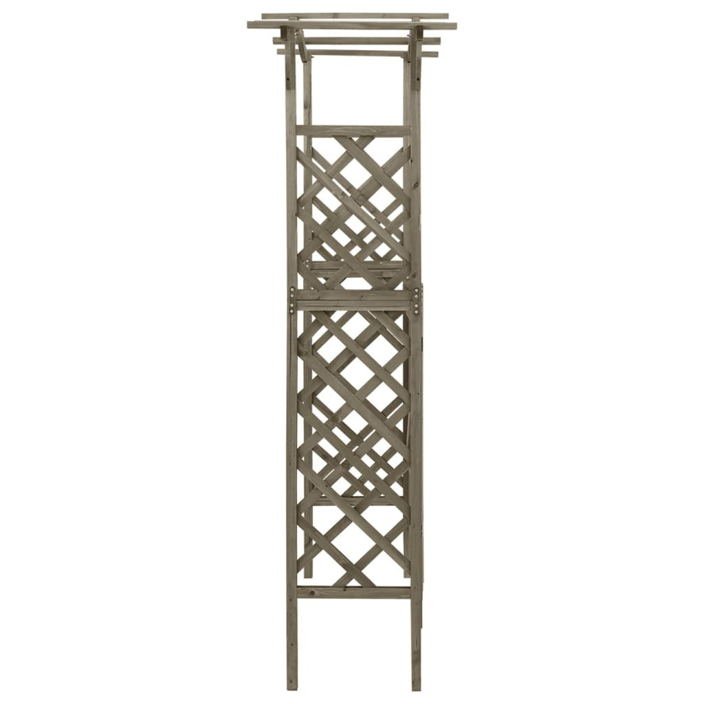 Gray Solid Firwood Pergola with Gate T2326
