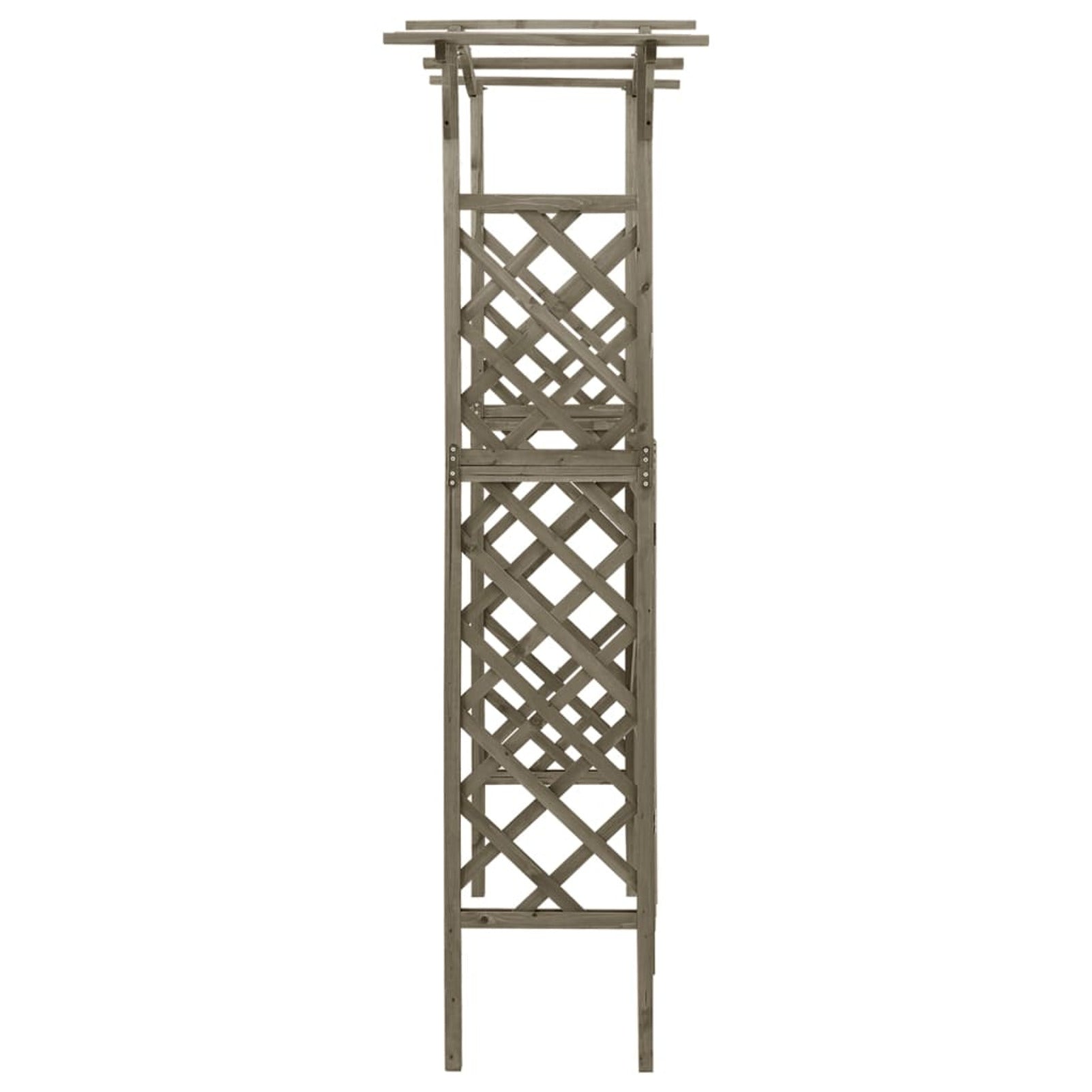 Gray Solid Firwood Pergola with Gate T2326