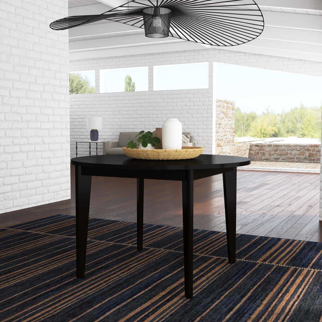 Black Round Wood Dining Table S41591