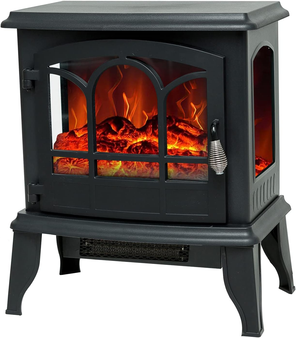 24 inch Portable Electric Wood Stove Fireplace with Flame Effect M333400
