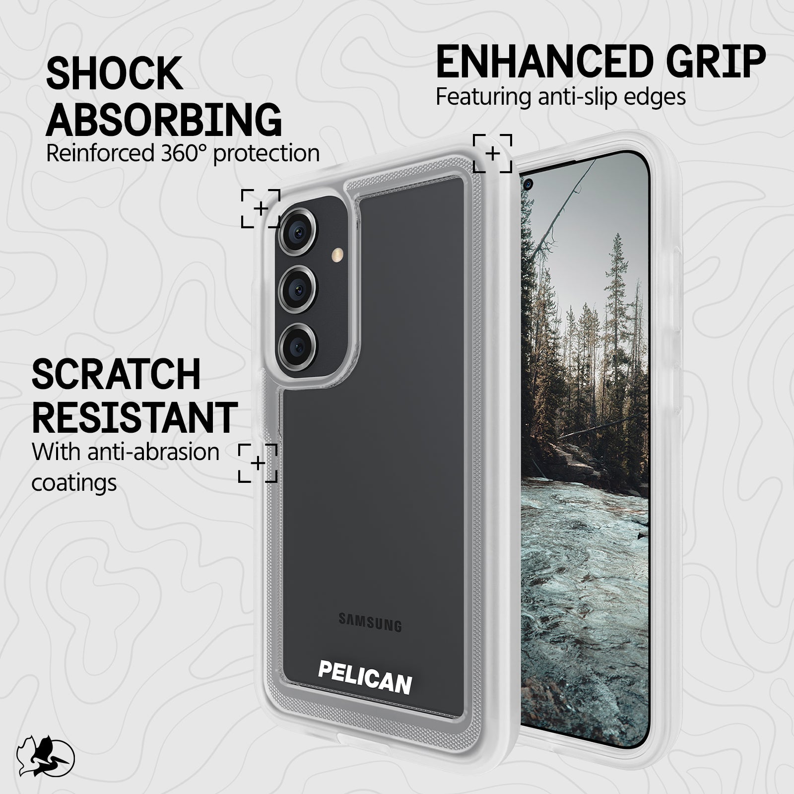 Clear Samsung Galaxy S24 Case with Belt Clip Holster P47994