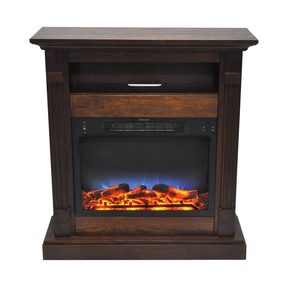 Sienna Electric Fireplace with Walnut Mantel Y493