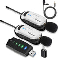Wireless USB Dual Lavalier Microphone System with Monitor Jack L5675