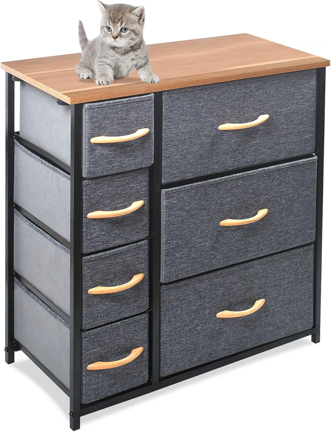 Fabric Dresser Organizer Unit with Fabric Bins F4042