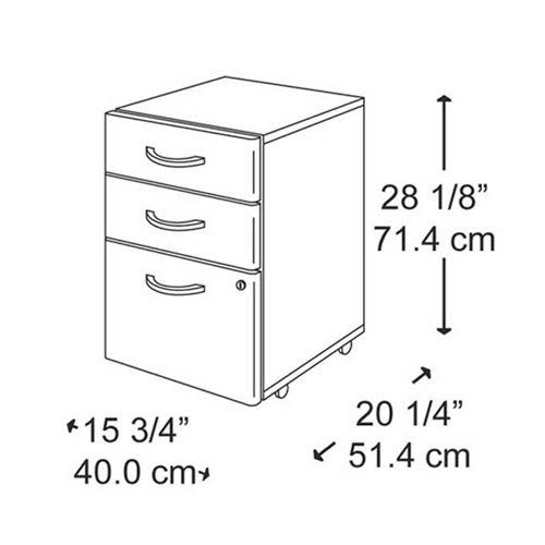 Natural Cherry 3-Drawer Mobile File F784