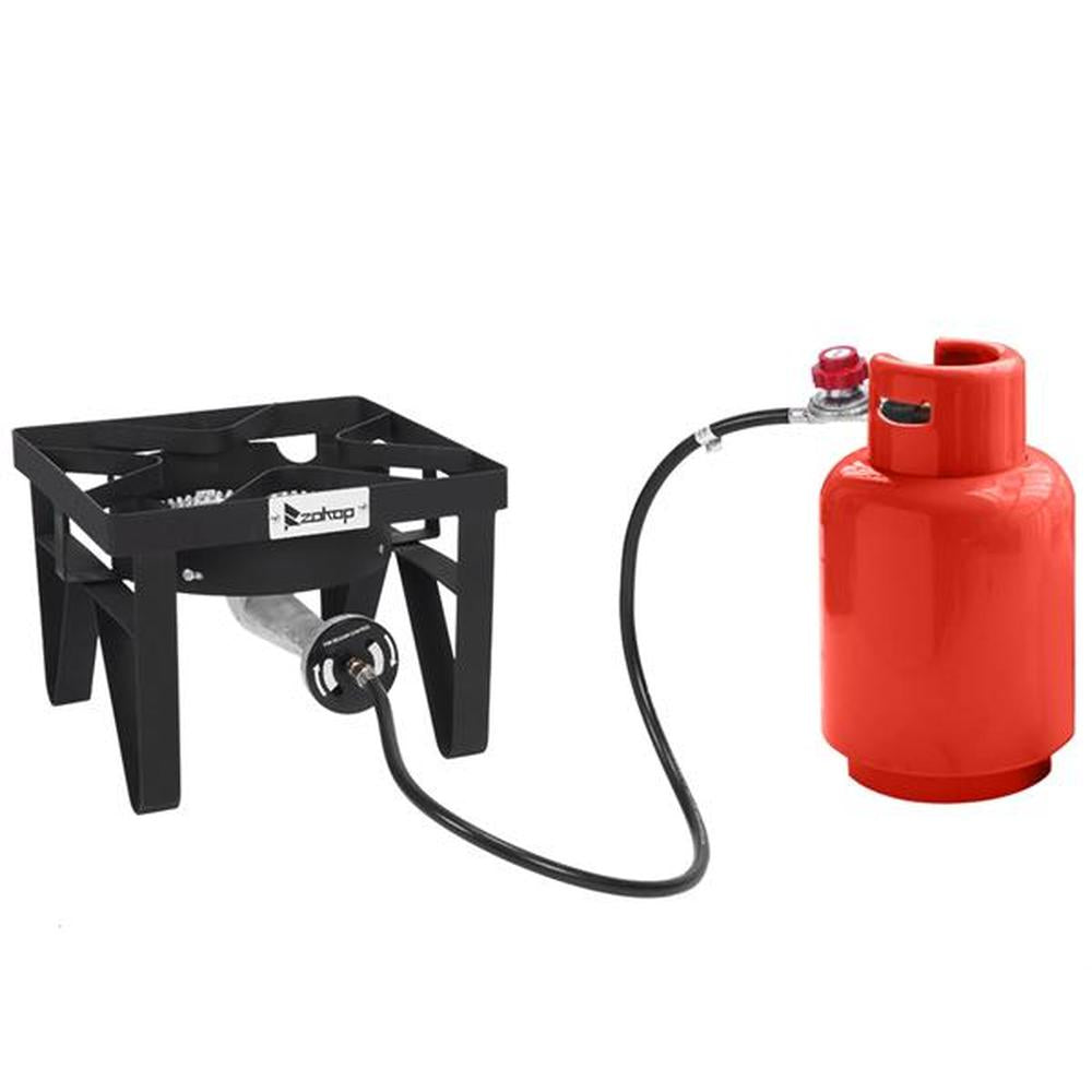 Camp Stove Outdoor Furnace With 20W BTU Head Diameter 26cm With 1.2m Leather Pipe With 0-20psig High Pressure Valve L60079