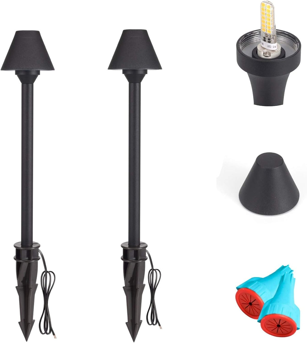 Bronze Finish 2-Pack Die-cast Aluminum LED Pathway Light W9177