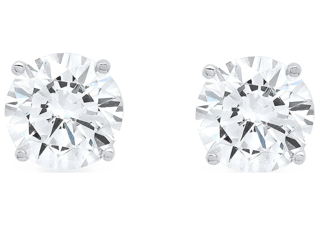 18K White Gold Diamond Stud Earrings S164406