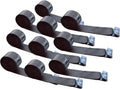 10 Red Heavy Duty Tie Down Straps with Flat Hooks C452
