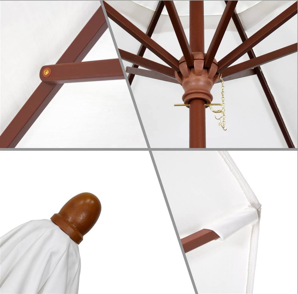 Patio Umbrella with Wood Pole Hardwood Ribs B70345